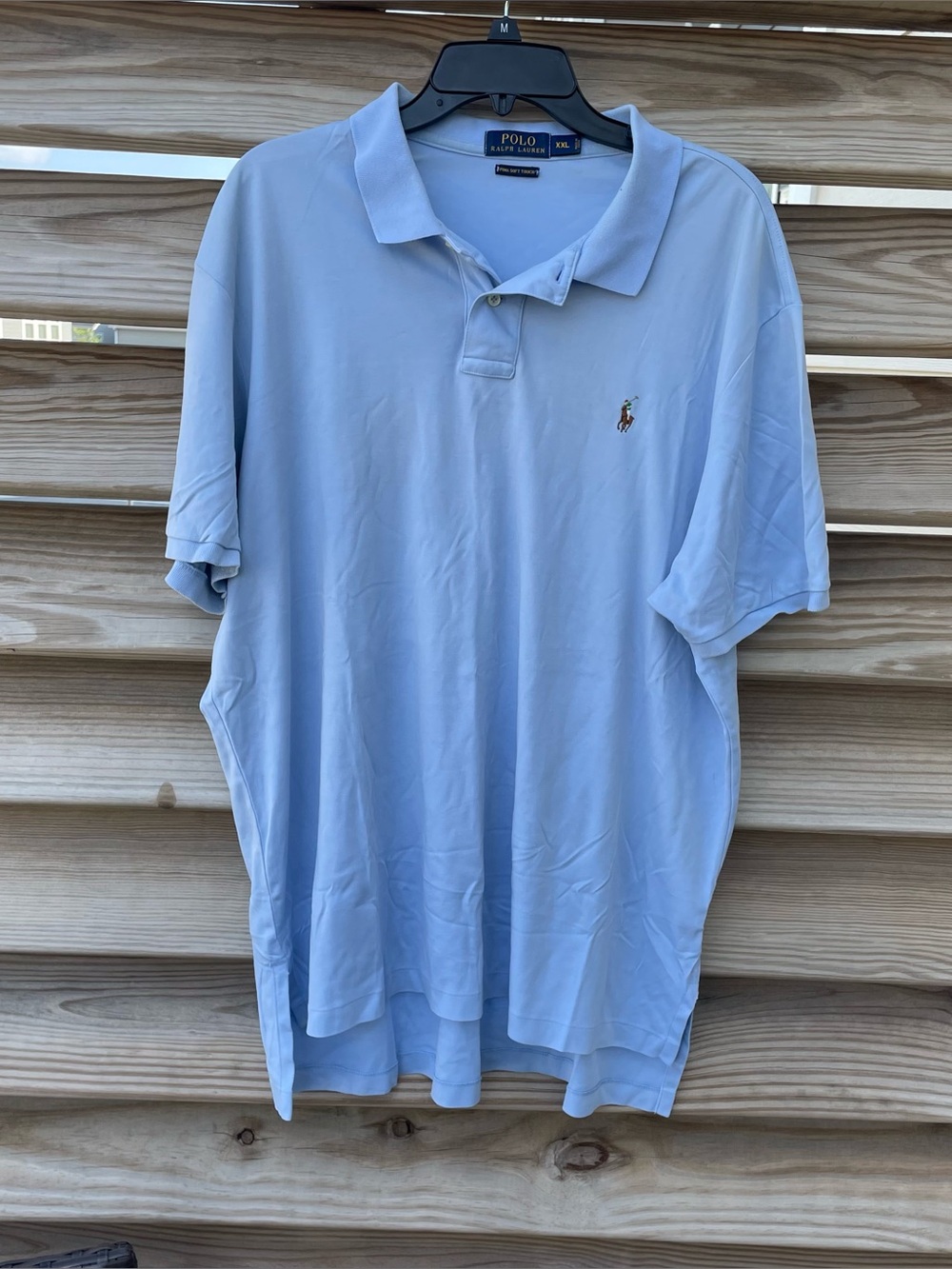 Polo Ralph Lauren baby blue puma soft touch golf polo shirt Men XXL